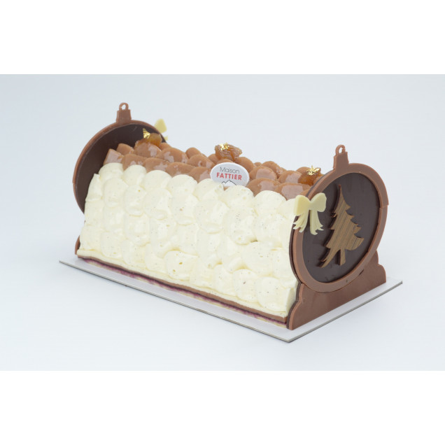 Bûche Marron Cassis