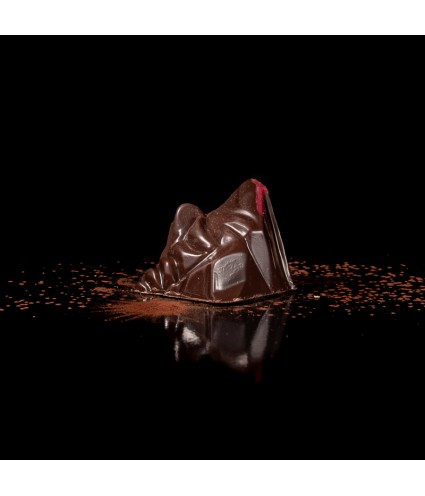Le 4807 : Ganache au chocolat noir, macération de framboises